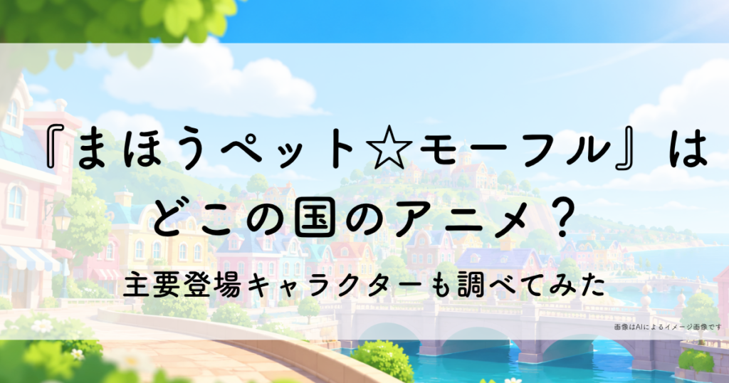 『まほうペット☆モーフル』はどこの国のアニメ？主要登場キャラクターも調べてみた